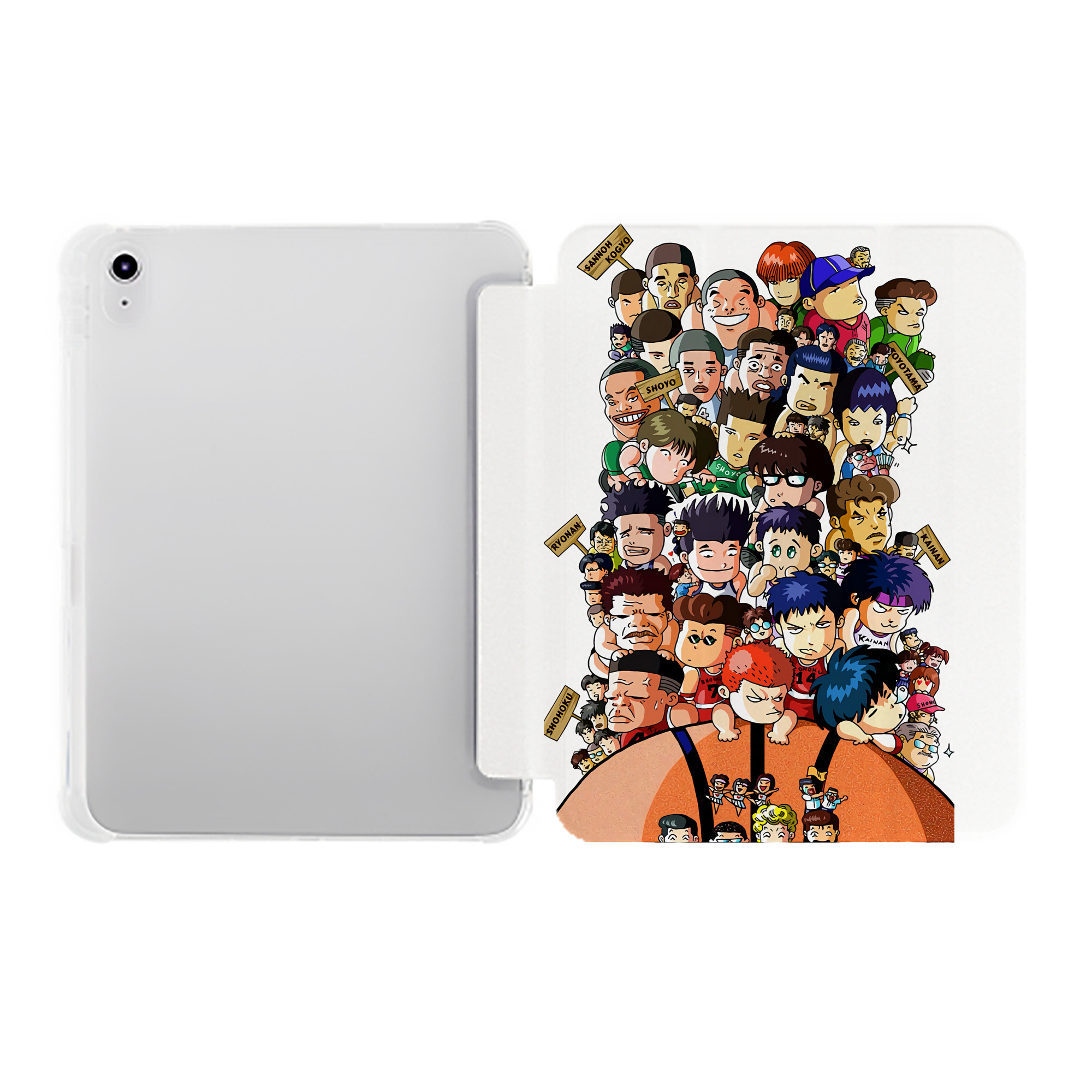 （画像用） SLAM DUNK／スラムダンク IPad ケース ペン収納付き 三つ折りスタンド PUレザー×シリコン 対応機種9.5/10.5/10.9インチ
